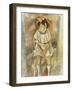 Little Girl in Pink, 1926-Jules Pascin-Framed Giclee Print