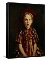 Little Girl in Red Stripes, 1910-Robert Henri-Framed Stretched Canvas