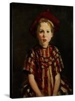 Little Girl in Red Stripes, 1910-Robert Henri-Stretched Canvas