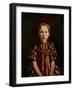 Little Girl in Red Stripes, 1910-Robert Henri-Framed Giclee Print