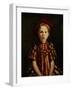 Little Girl in Red Stripes, 1910-Robert Henri-Framed Giclee Print