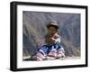 Little Girl in Traditional Dress, Colca Canyon, Peru, South America-Jane Sweeney-Framed Premium Photographic Print