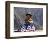 Little Girl in Traditional Dress, Colca Canyon, Peru, South America-Jane Sweeney-Framed Photographic Print