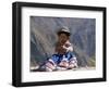 Little Girl in Traditional Dress, Colca Canyon, Peru, South America-Jane Sweeney-Framed Photographic Print