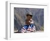 Little Girl in Traditional Dress, Colca Canyon, Peru, South America-Jane Sweeney-Framed Photographic Print