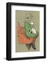 Little Girl is Licked Under the Chin by Her Affectionate White Puppy-Cecil Aldin-Framed Photographic Print