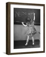 Little Girl Learning Her Abc's-Nina Leen-Framed Photographic Print