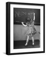 Little Girl Learning Her Abc's-Nina Leen-Framed Photographic Print
