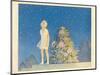 Little Girl Looking at Stars-null-Mounted Art Print