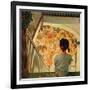 Little Girl Looking Downstairs at Christmas Party-Norman Rockwell-Framed Giclee Print