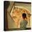 Little Girl Looking Downstairs at Christmas Party-Norman Rockwell-Stretched Canvas