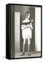 Little Girl Mannequin with Book-Found Image Press-Framed Stretched Canvas