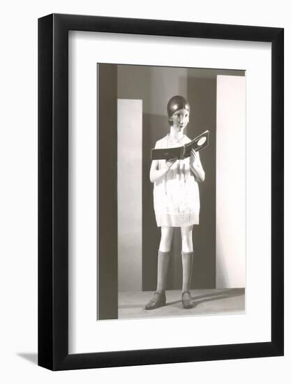 Little Girl Mannequin with Book-Found Image Press-Framed Photographic Print