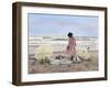 Little Girl on the Beach with Her Beach Toys-Nora Hernandez-Framed Giclee Print