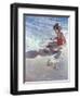 Little Girl on the Beach-Patti Mollica-Framed Premium Giclee Print