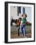 Little Girl Playing Softball-Bob Winsett-Framed Photographic Print