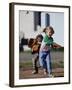 Little Girl Playing Softball-Bob Winsett-Framed Photographic Print