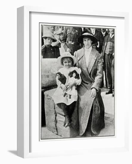 Little Girl Rescued from the 'Lusitania' 1915-null-Framed Photographic Print