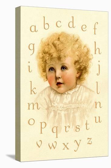 Little Girl's Alphabet-Ida Waugh-Stretched Canvas