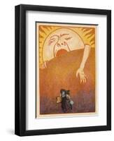 Little Girl Sets out to Find Her Seven Brothers and is Confronted by an Alarming Sunrise-Willy Planck-Framed Art Print