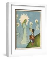 Little Girl Sets out to Find Her Seven Brothers and Receives Help from an Angelic Lady-Willy Planck-Framed Art Print