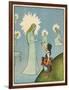 Little Girl Sets out to Find Her Seven Brothers and Receives Help from an Angelic Lady-Willy Planck-Framed Art Print