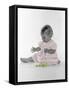 Little Girl Sitting with Flower Tucked Behind Her Ear-Nora Hernandez-Framed Stretched Canvas