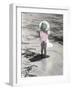 Little Girl Standing at Edge of Water with Pail over Her Head-Nora Hernandez-Framed Giclee Print