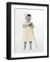 Little Girl Standing Holding a Sunflower-Nora Hernandez-Framed Giclee Print