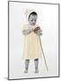 Little Girl Standing Holding a Sunflower-Nora Hernandez-Mounted Giclee Print