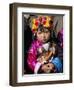 Little Girl Wearing Traditional Amber Jewellery at Yushu, Qinghai Province, China-Occidor Ltd-Framed Photographic Print