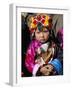 Little Girl Wearing Traditional Amber Jewellery at Yushu, Qinghai Province, China-Occidor Ltd-Framed Photographic Print