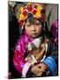 Little Girl Wearing Traditional Amber Jewellery at Yushu, Qinghai Province, China-Occidor Ltd-Mounted Photographic Print