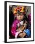 Little Girl Wearing Traditional Amber Jewellery at Yushu, Qinghai Province, China-Occidor Ltd-Framed Photographic Print