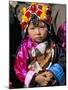 Little Girl Wearing Traditional Amber Jewellery at Yushu, Qinghai Province, China-Occidor Ltd-Mounted Photographic Print
