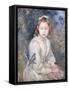 Little Girl with a Bird, 1891-Berthe Morisot-Framed Stretched Canvas