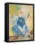 Little Girl with a Blue Jersey, 1886 (Pastel on Canvas)-Berthe Morisot-Framed Stretched Canvas