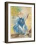 Little Girl with a Blue Jersey, 1886 (Pastel on Canvas)-Berthe Morisot-Framed Giclee Print