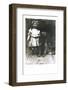 Little Girl with a Dog in a Garden-null-Framed Photographic Print