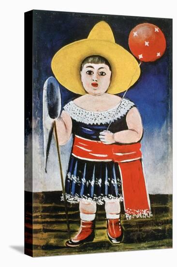 Little Girl with a Patterned Balloon, C1885-1918-Niko Pirosmanishvili-Stretched Canvas