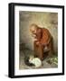 Little Girl with a Rabbit-Hermann Kaulbach-Framed Giclee Print