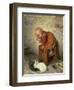 Little Girl with a Rabbit-Hermann Kaulbach-Framed Giclee Print