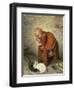 Little Girl with a Rabbit-Hermann Kaulbach-Framed Giclee Print