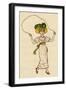 Little Girl with a Skipping Rope-Kate Greenaway-Framed Art Print