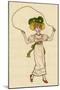 Little Girl with a Skipping Rope-Kate Greenaway-Mounted Art Print