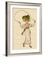 Little Girl with a Skipping Rope-Kate Greenaway-Framed Art Print