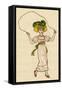 Little Girl with a Skipping Rope-Kate Greenaway-Framed Stretched Canvas