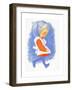 Little Girl with Apron, 1970s-George Adamson-Framed Giclee Print