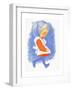 Little Girl with Apron, 1970s-George Adamson-Framed Giclee Print