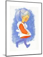 Little Girl with Apron, 1970s-George Adamson-Mounted Giclee Print